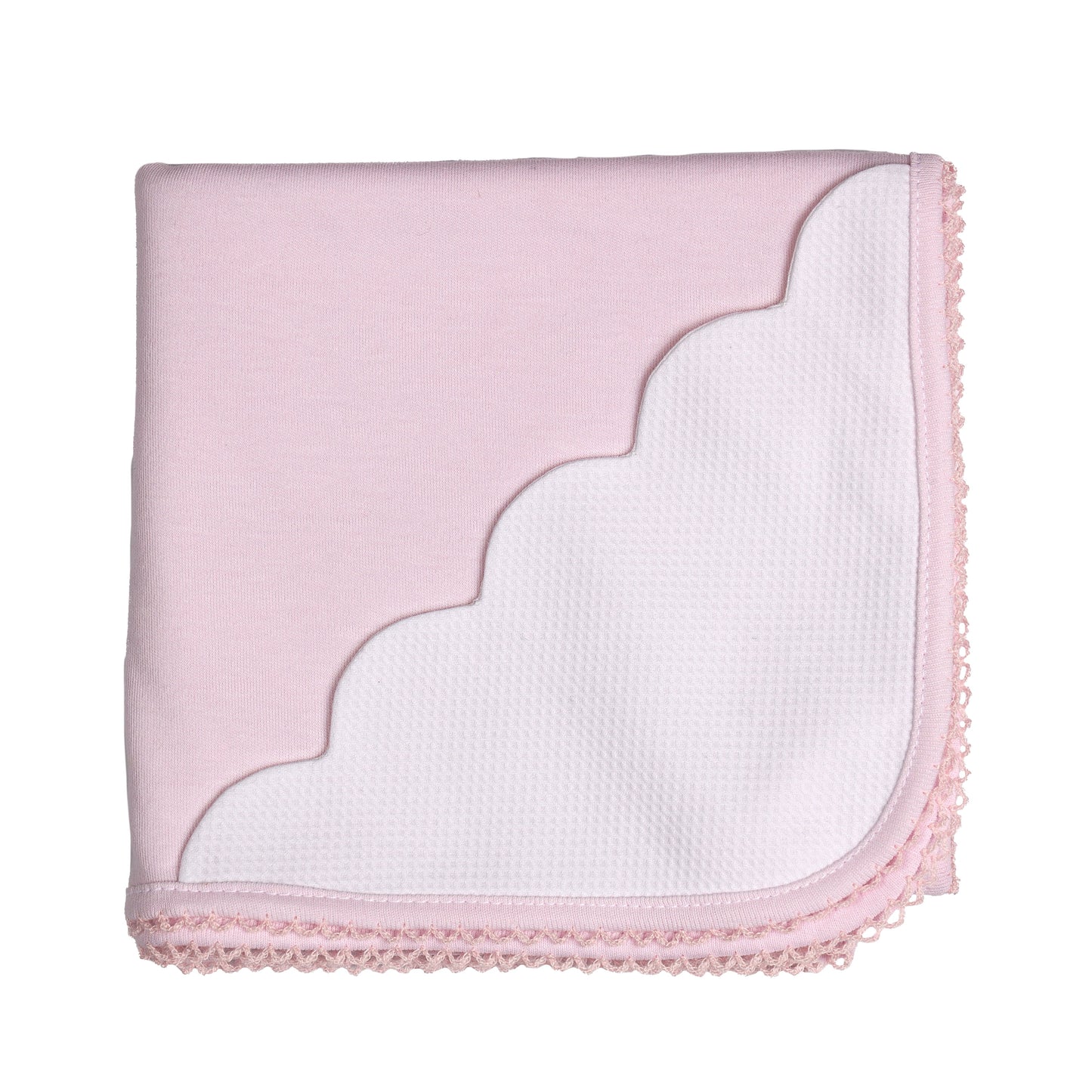 Baby Gi Baby Pink Cotton Pique Scallop Collar Gift Set