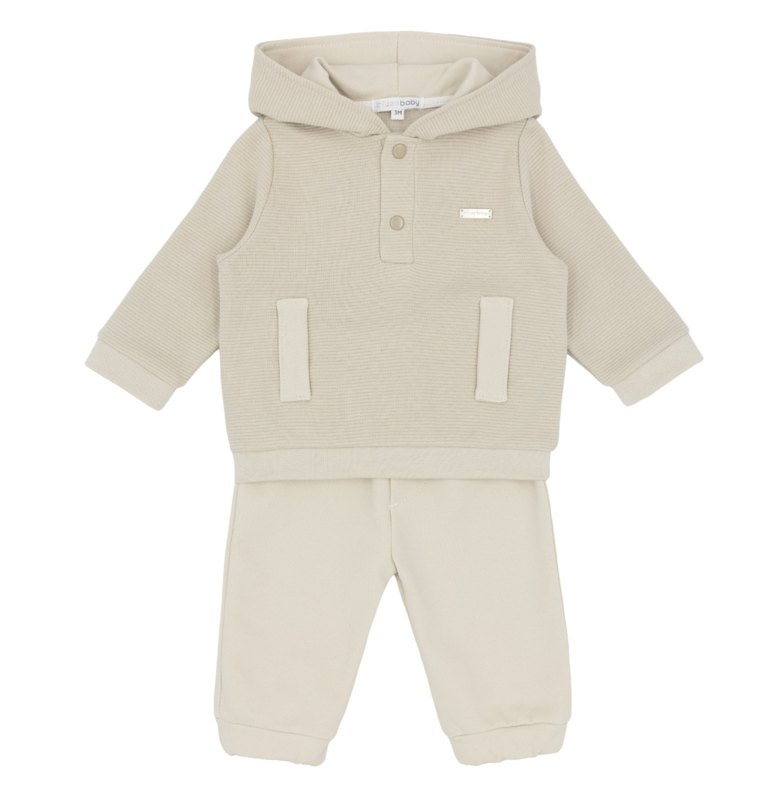 Blues Baby ‘Copenhagen’ Boys Beige Hoodie Set| Soft Beige (12M-4Y)