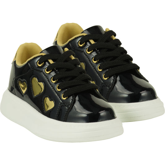 Girls Black Queeny Trainers