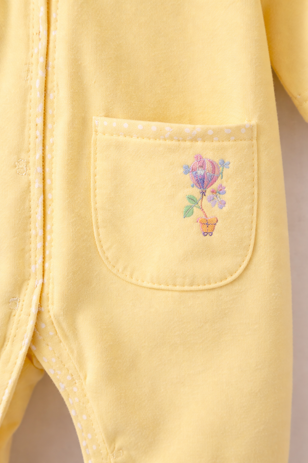 Mayoral Baby Girl Sunny Balloon Babygrow | Lemon Hot Air Balloon Babygrow (0M–12M)