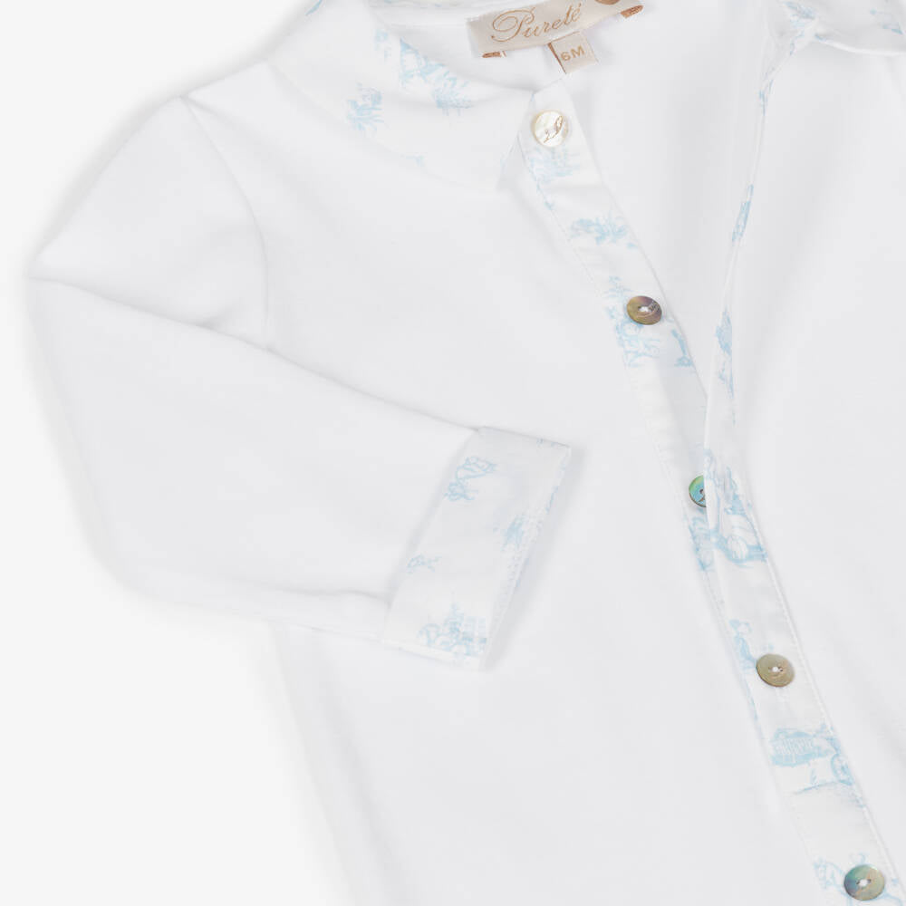 SS25 Pureté du Bébé Blue Toile Du Jouy Cotton Layette Set