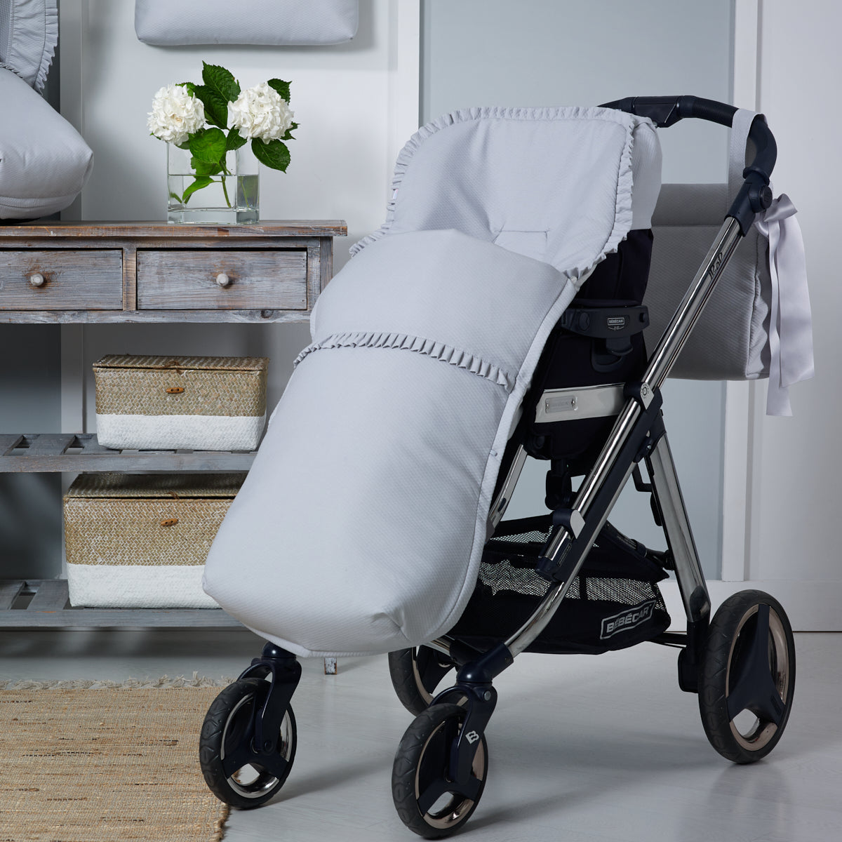 Pique Pram Liner & Footmuff - littlestarschildrenswear