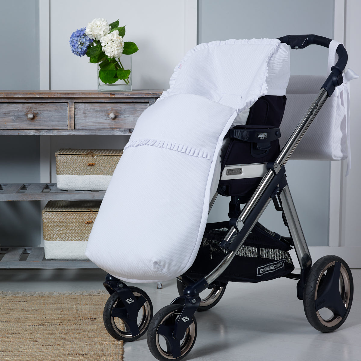 Pique Pram Liner & Footmuff - littlestarschildrenswear