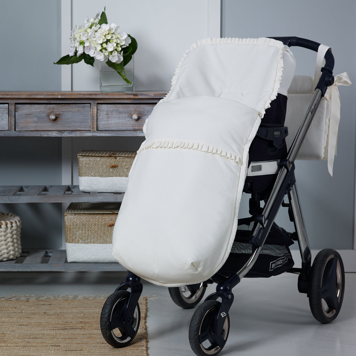 Pique Pram Liner & Footmuff - littlestarschildrenswear