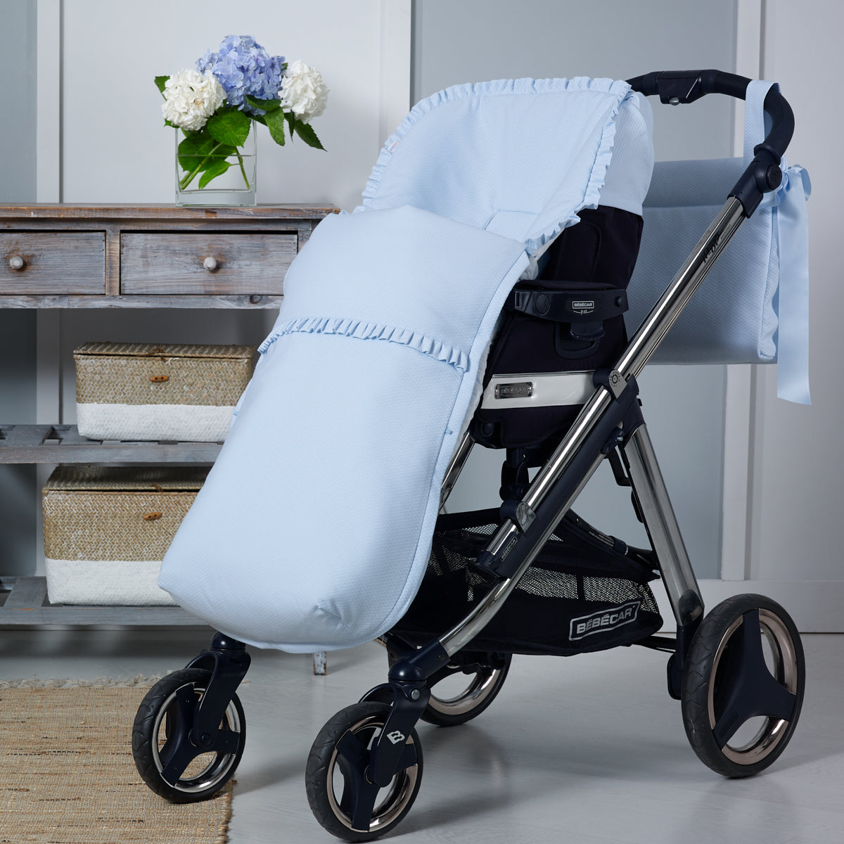 Pique Pram Liner & Footmuff - littlestarschildrenswear