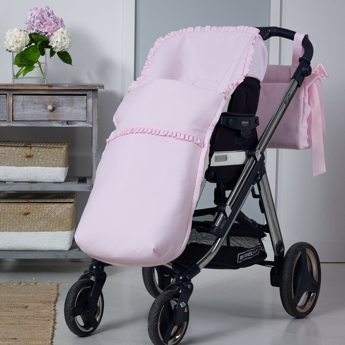 Pique Pram Liner & Footmuff - littlestarschildrenswear