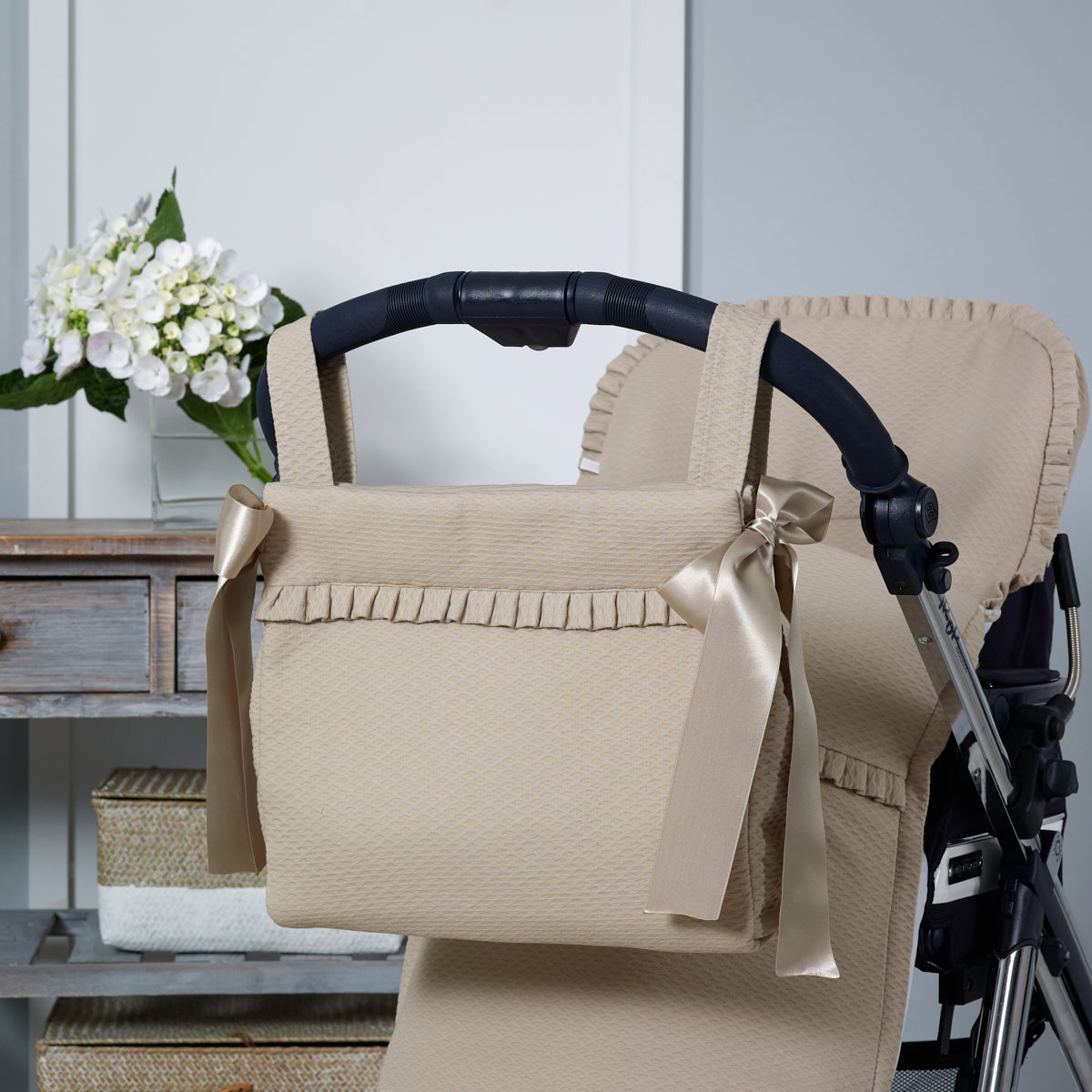 Pique Fabric Pram Bag - littlestarschildrenswear