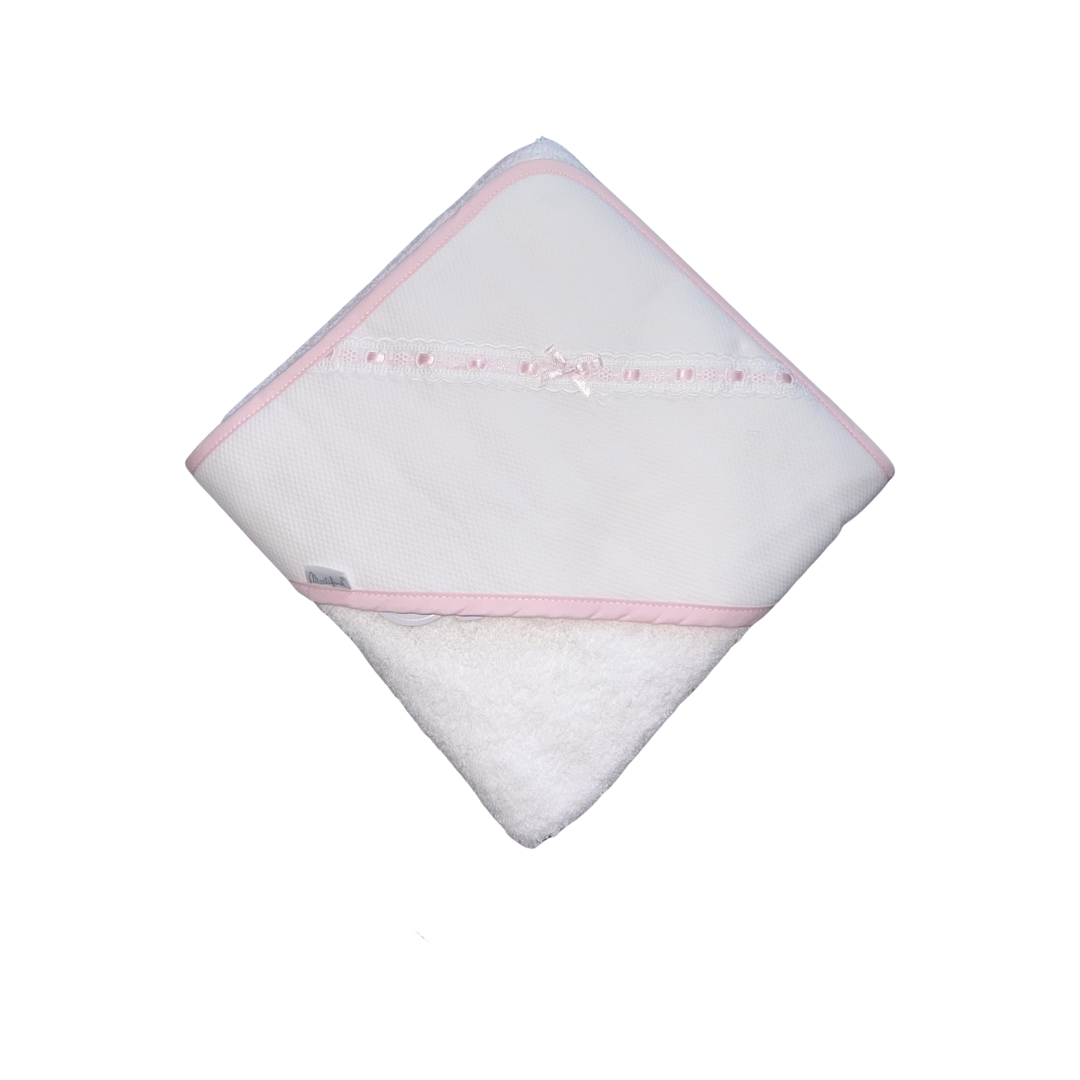 Martifanel Pink Ribbon Bow Hooded Towel
