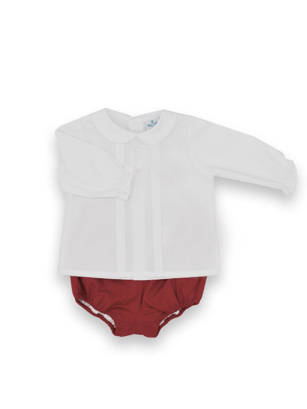 Sardon Boys 2 Piece Red and White Knicker Set