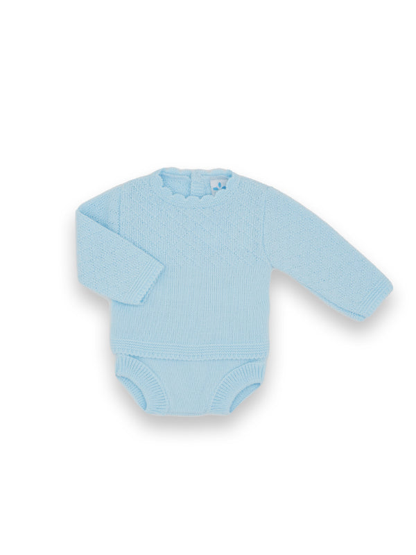 Sardon Boys Blue Knit Two Piece Knicker Set