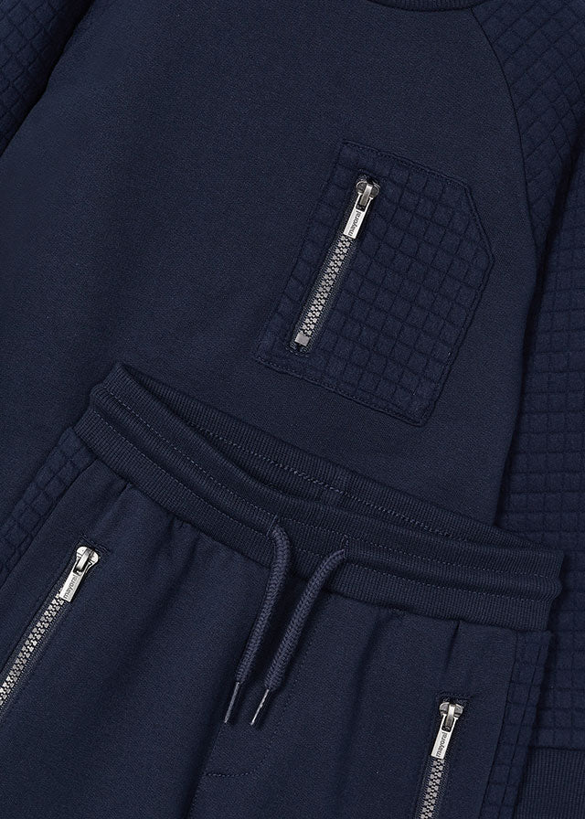 Mayoral Boys Navy Padded  Zip Tracksuit