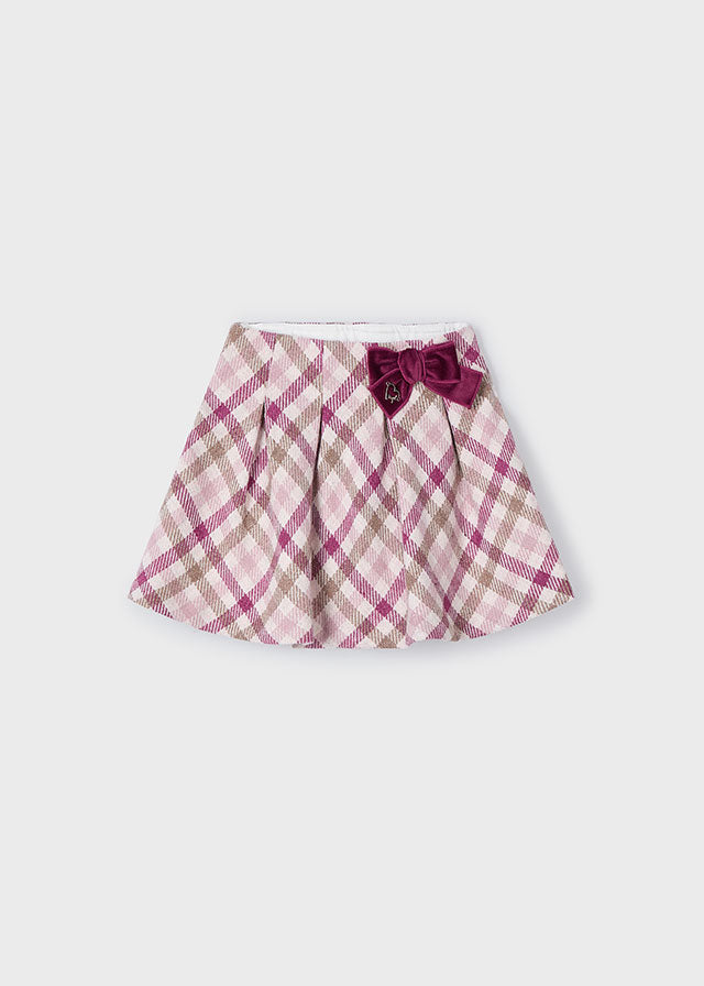 Mayoral Girls Rose Check Skirt Set