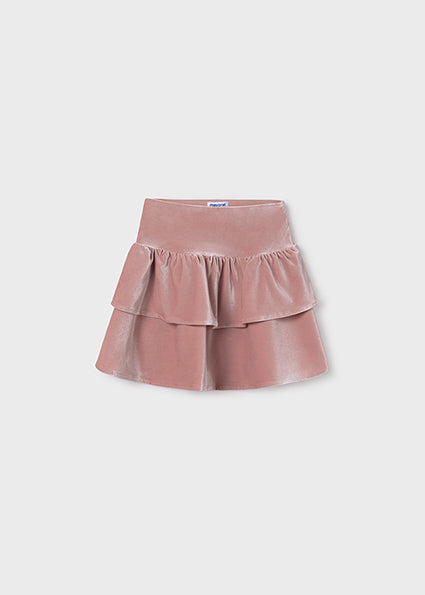 AW24 Mayoral Blush Velvet Skirt Set