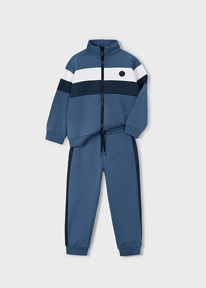 PRE-ORDER Mayoral Boys Blue Zip-Up Tracksuit Set | Sporty 2-Piece Jogger & Jacket Outfit (4–10 Years)