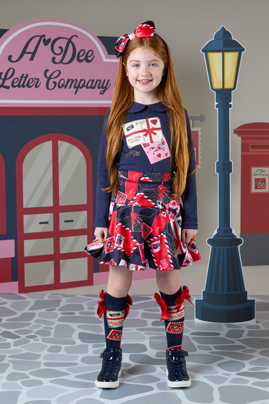 AW24 Adee 'ROXY' From Adee with Love Stamp Skirt Set