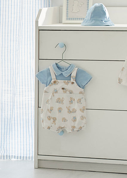 Pre-Order - Baby Mayoral Blue Bunny Romper & Sunhat