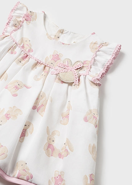 Baby Mayoral Pink Bunny Dress & Knickers