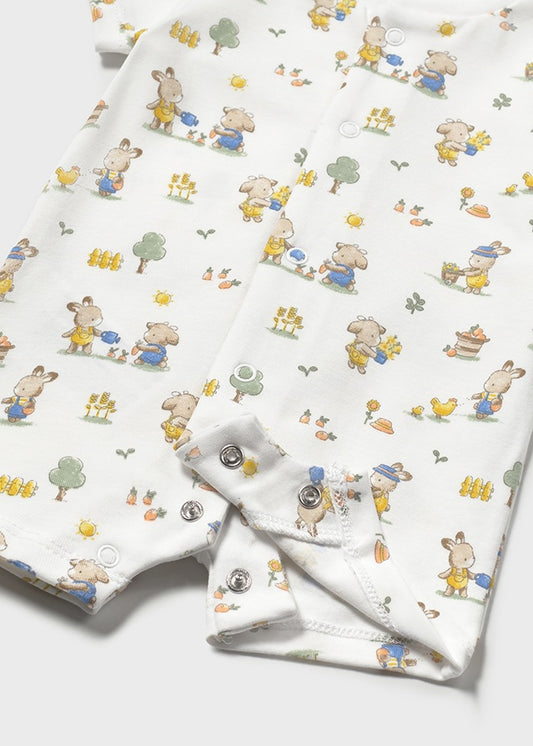 PRE-ORDER SS25 Mayoral Baby Boys Sunny Bunny Romper