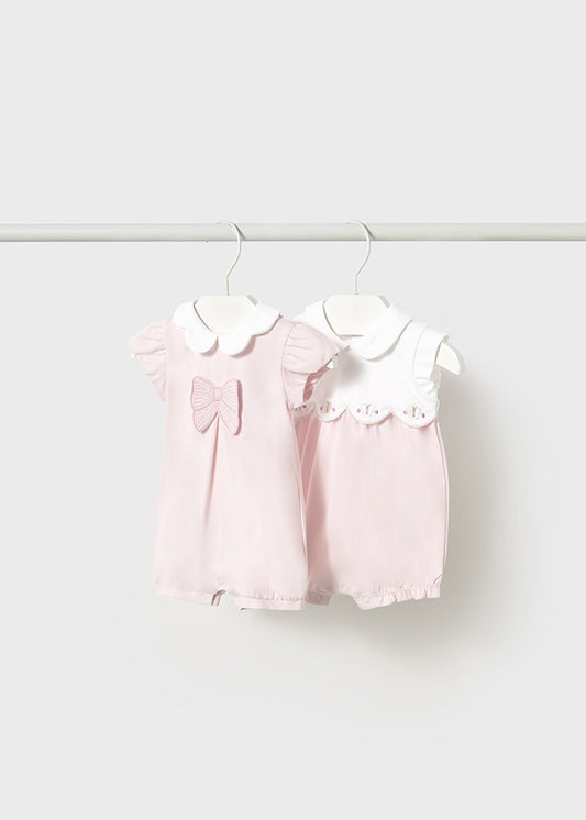 PRE-ORDER SS25 Mayoral Baby Girls Bow Romper