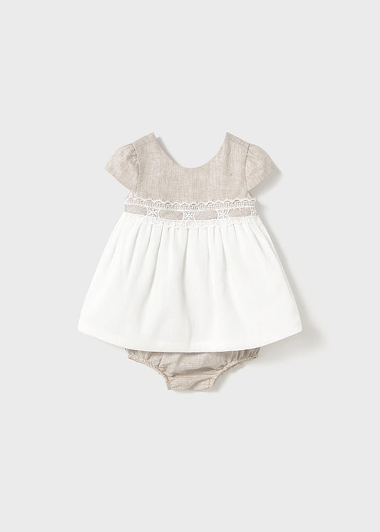 PRE-ORDER SS25 Mayoral Baby Girls Linen Ceremony Dress