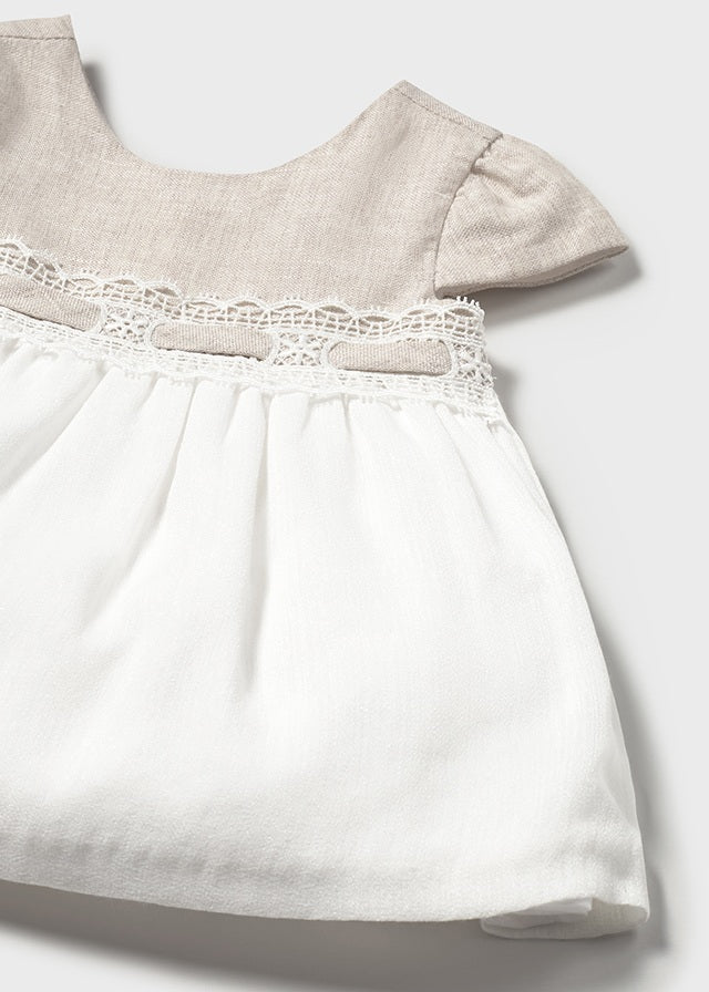 PRE-ORDER SS25 Mayoral Baby Girls Linen Ceremony Dress