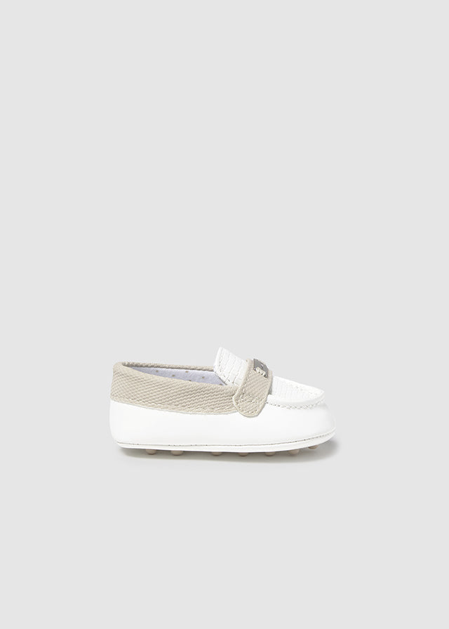 PRE-ORDER SS25 Mayoral Baby Boys 'Dune' White Loafers