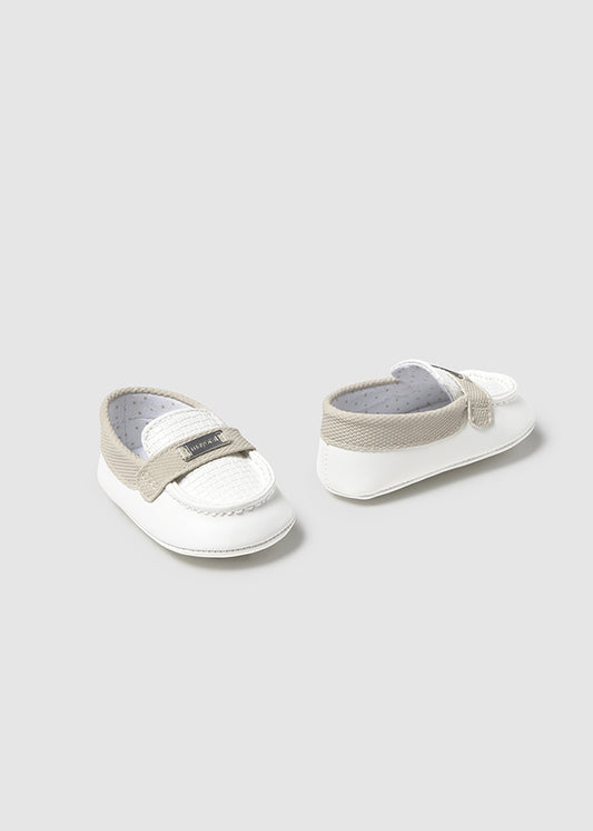 PRE-ORDER SS25 Mayoral Baby Boys 'Dune' White Loafers