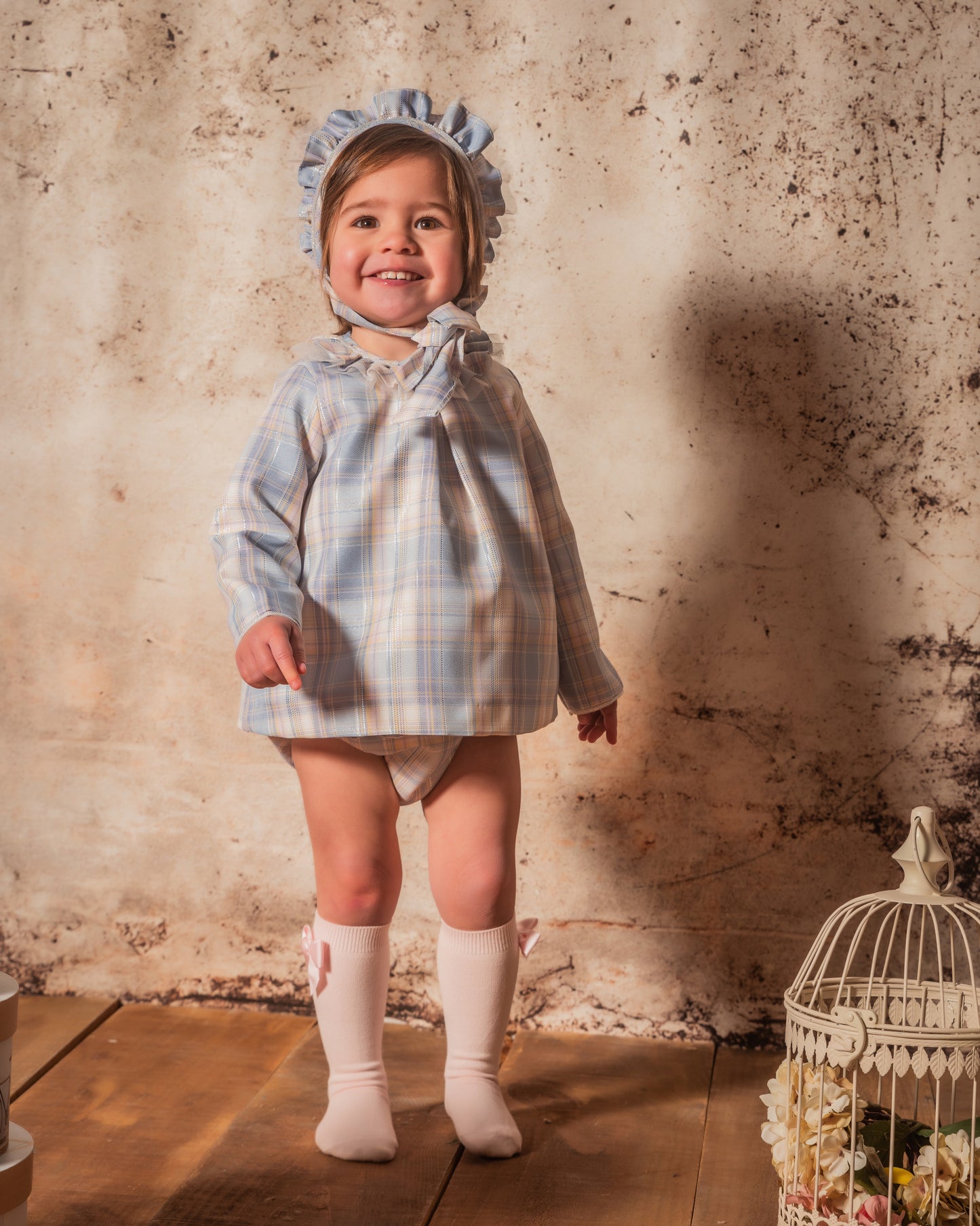 AW24 Babine Baby Girl Blue/Silver Dress