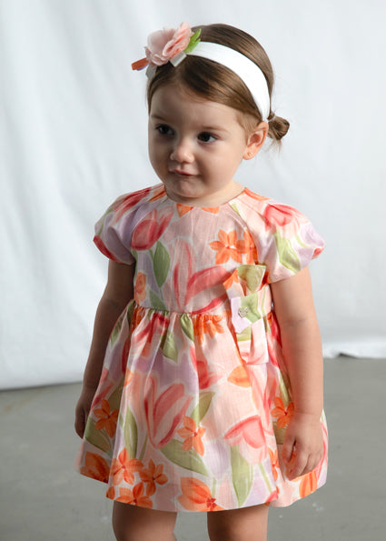 Mayoral Girls Blossom Printed Dress | Printed Dress (6 Months–4 Years)