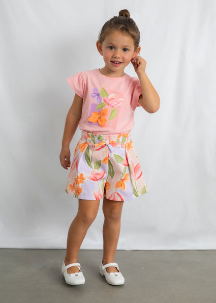 Mayoral Girls Blossom Floral Shorts Set | 2-Piece Shorts Set (5–10 Years)