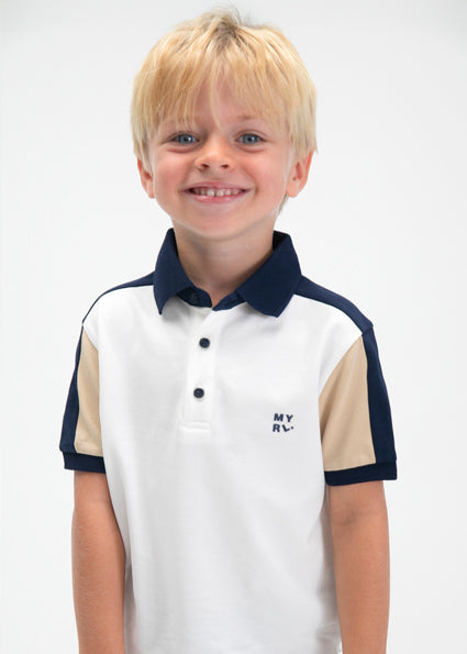 Mayoral Boys Smart Colour Block Polo Shirt & Shorts Set | Smart Shorts Set 3Y-6Y)