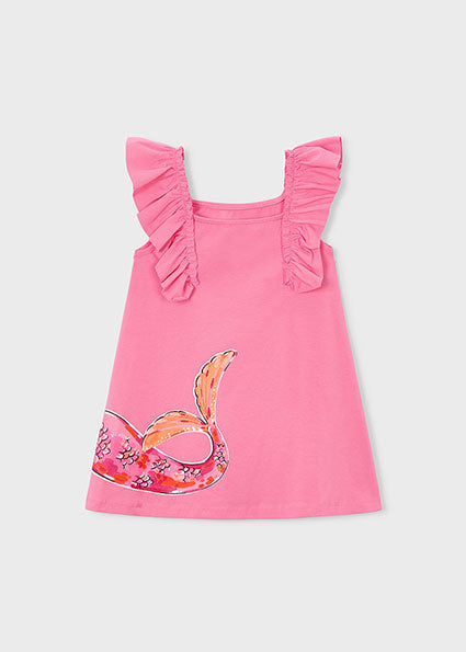 Mayoral Girls Pink Flounces Dress | A-Line Dress (5–10 Years)