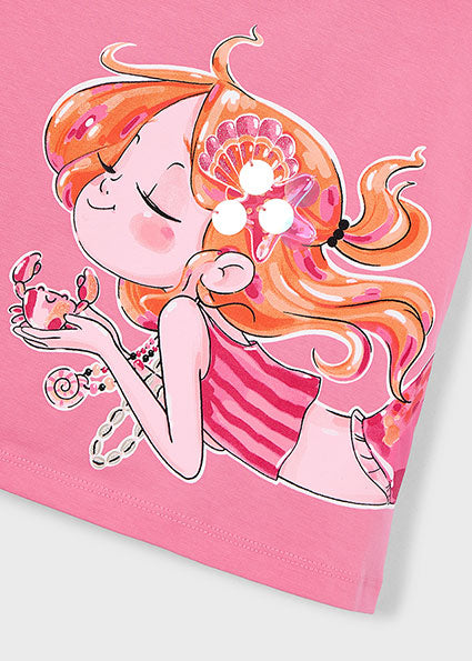 Mayoral Girls Pink Flounces Dress | A-Line Dress (5–10 Years)