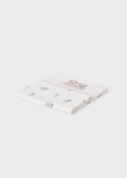 Mayoral Baby Boy Cream Teddy Swaddle Blanket | Cream Teddy Swaddle Blanket