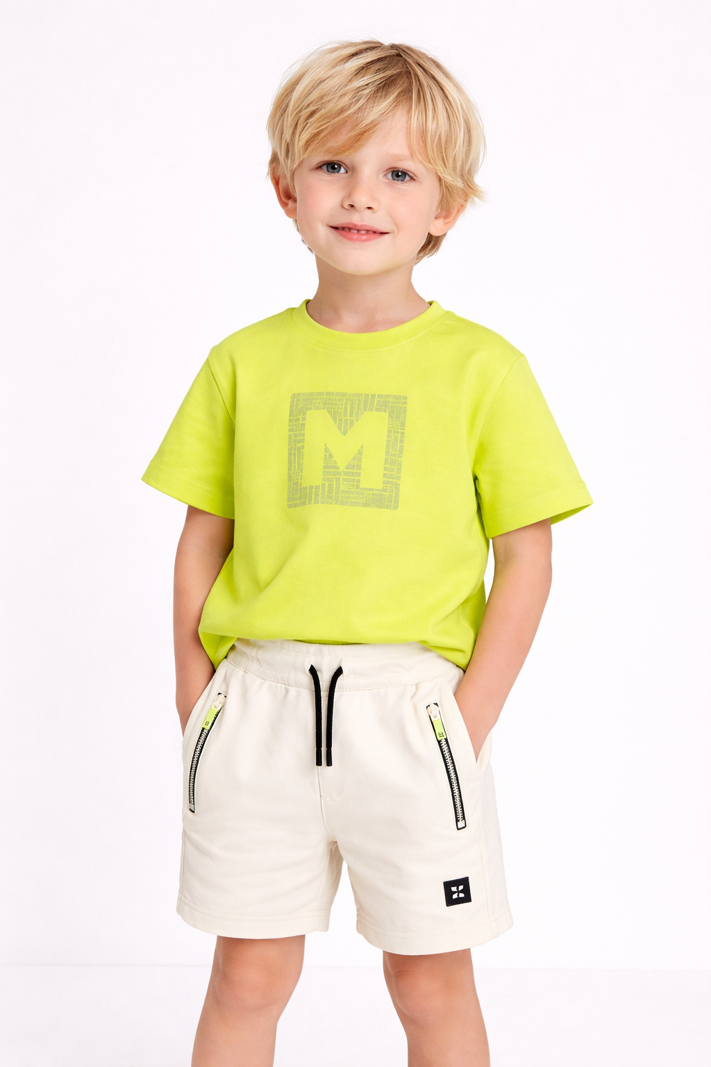Mayoral Boys Logo Citrus Shorts Set | Citrus Shorts Set 3Y-6Y)