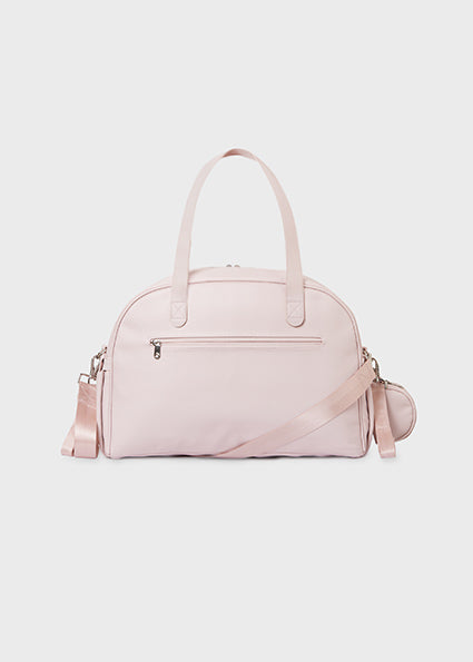 Mayoral Baby Changing Bag in Pink | Stylish Bow Detail Nappy Bag with Bottle Holder & Strap