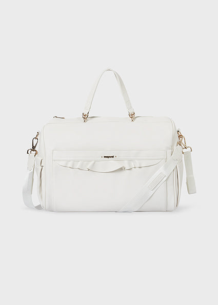 Mayoral Baby Changing Bag in Ivory | Stylish Travel Changing Holdall with Shoulder Strap