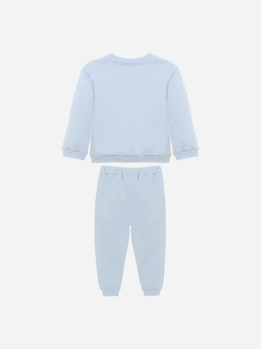 Patachou Boys Baby Blue Bear Tracksuit Set | Winter Bear With a Beanie Set (6 Months-2 Years)
