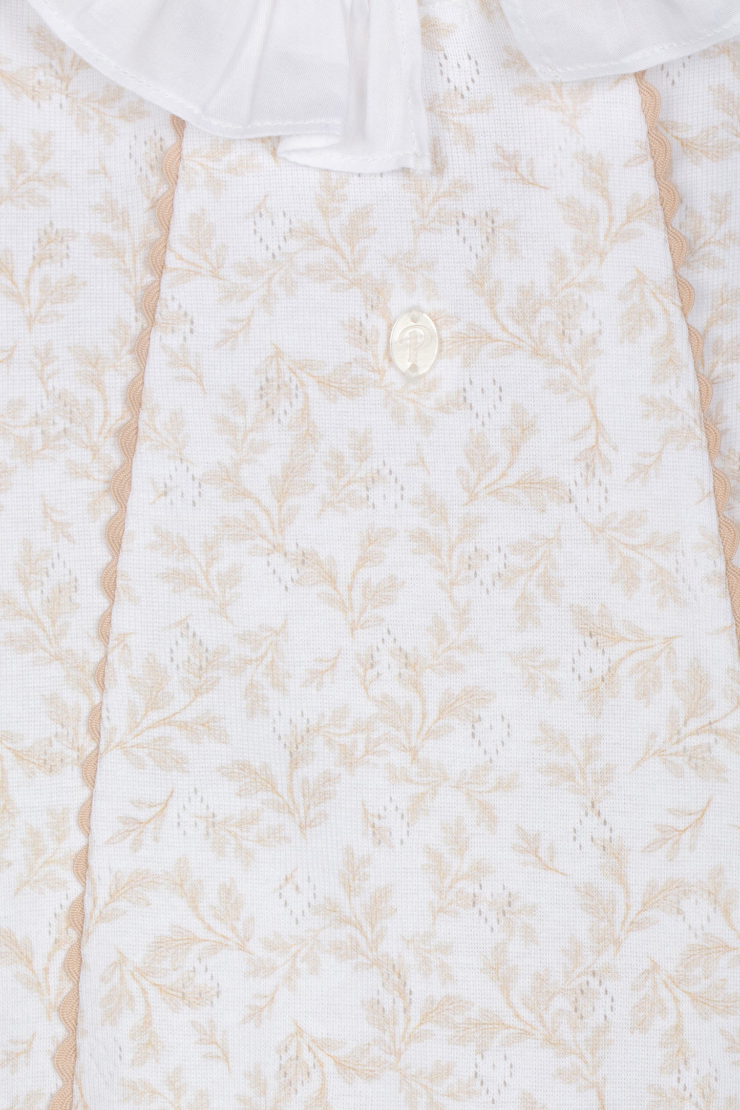 Patachou Baby Pink Soft Knit Toile Babygrow  | Toile Babygrow With Peter Pan Collar (1-6 Months)