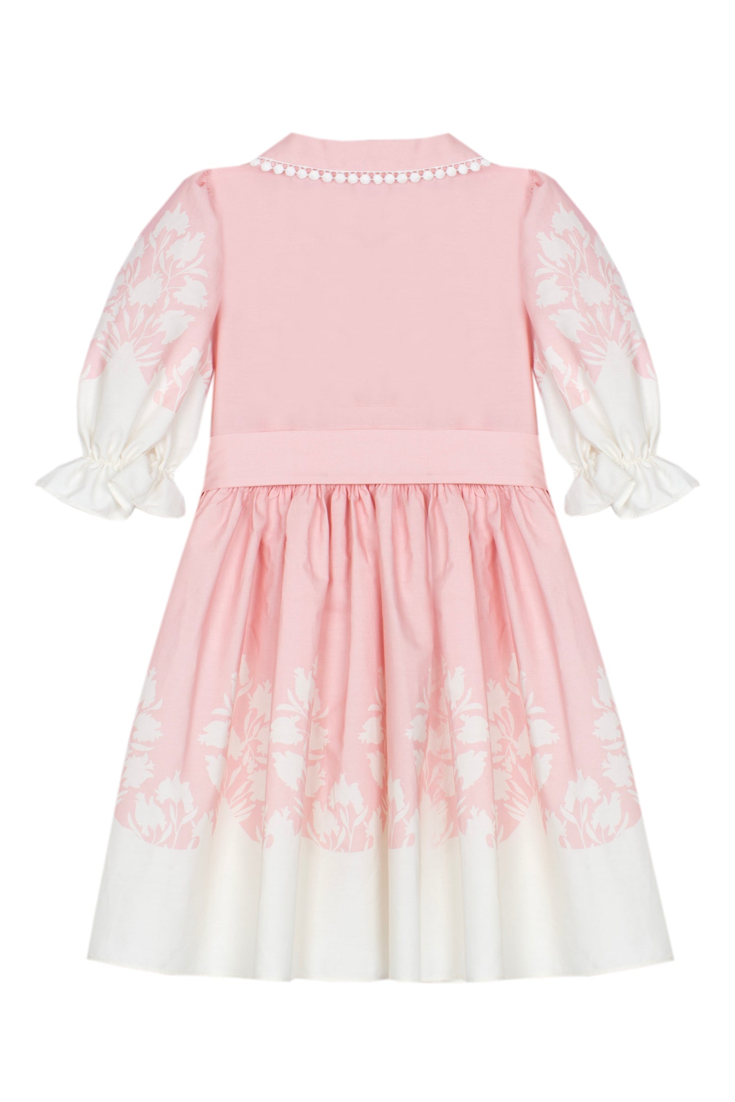 Patachou Girls Pink & White Floral Summer Dress  | Pink & White Summer Dress With Bow Detail(6-12 Years)