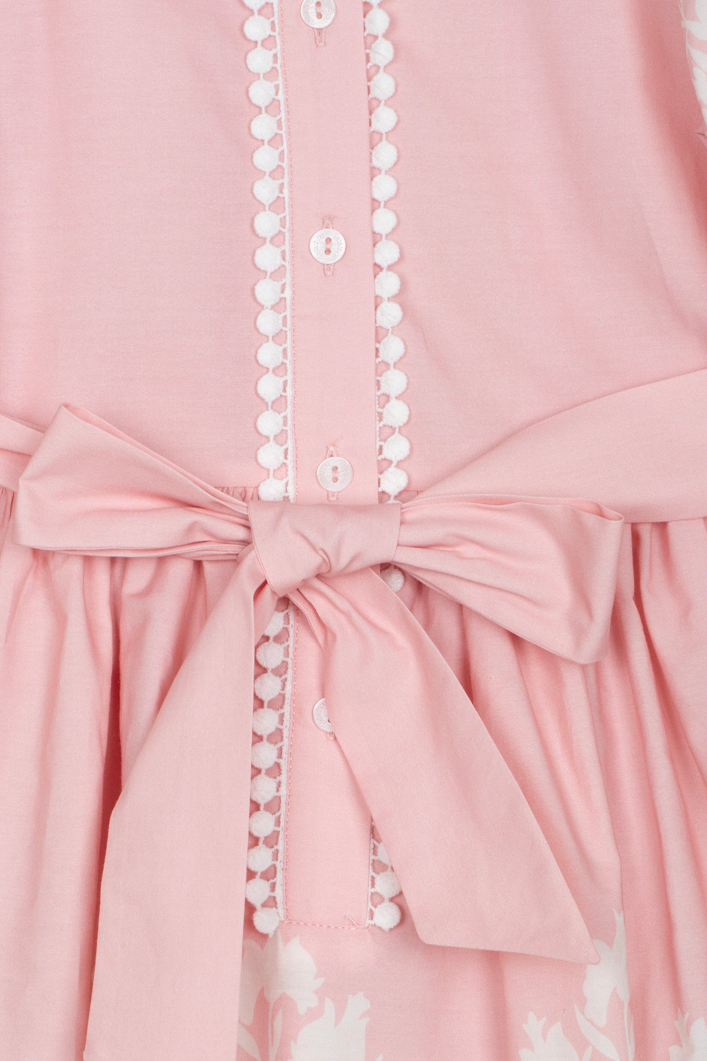Patachou Girls Pink & White Floral Summer Dress  | Pink & White Summer Dress With Bow Detail(6-12 Years)