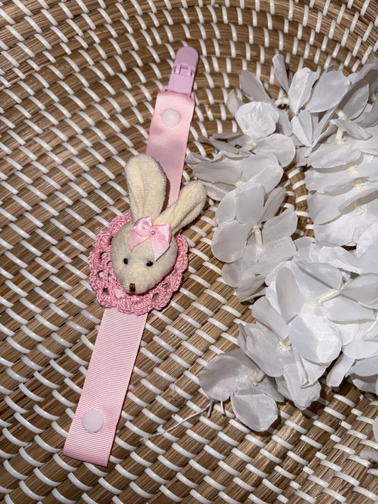 Little Stars Handmade Bunny Crochet Dummy Clip