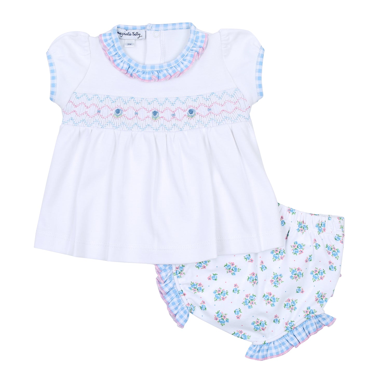 Magnolia Baby Girls Anna Smocked Top & Knickers Set