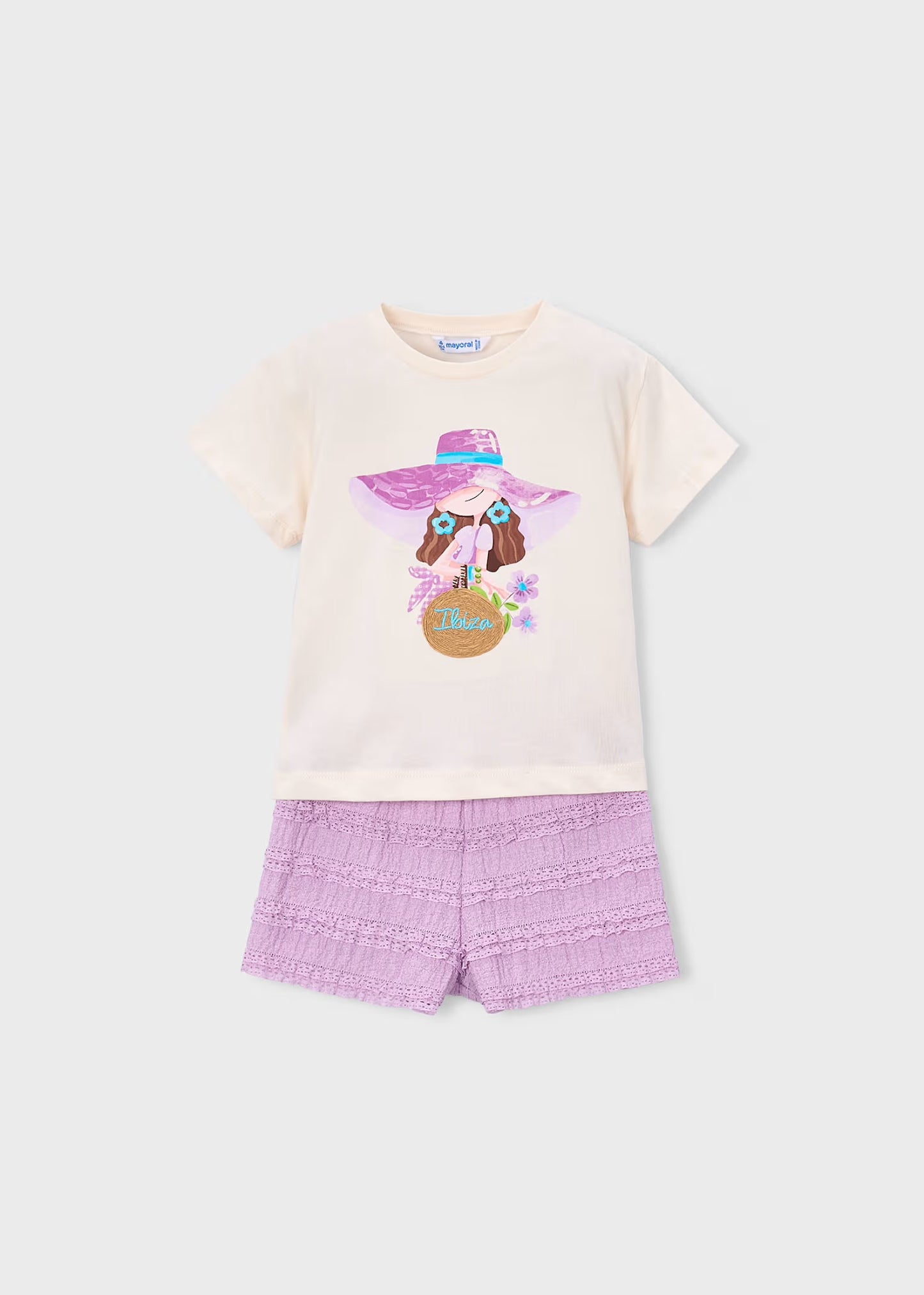Mayoral Girls ‘Ibiza’ Ruffle Shorts Set | 2-Piece Shorts Set (5–10 Years)