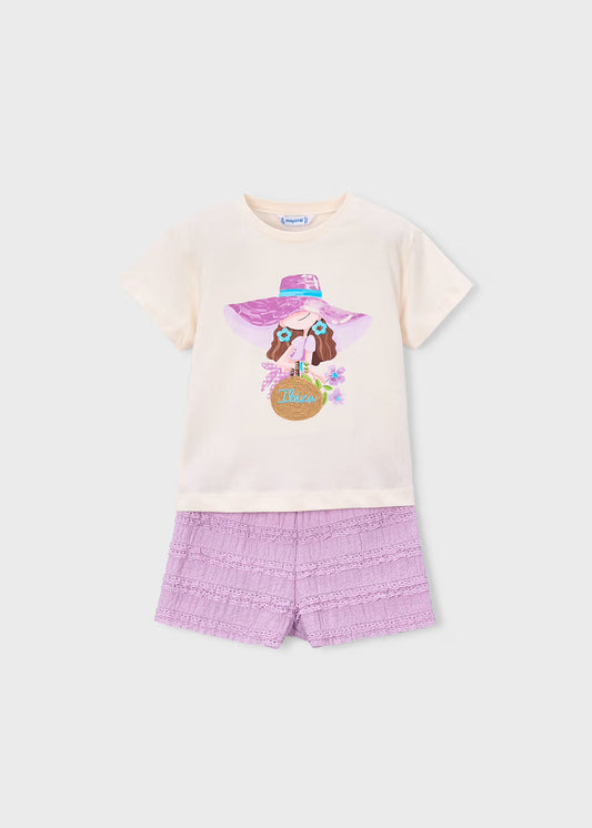 Mayoral Girls ‘Ibiza’ Ruffle Shorts Set | 2-Piece Shorts Set (5–10 Years)