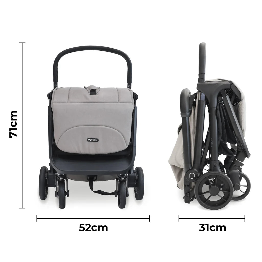 MBX7 PLUS Auto Fold Stroller - Camel