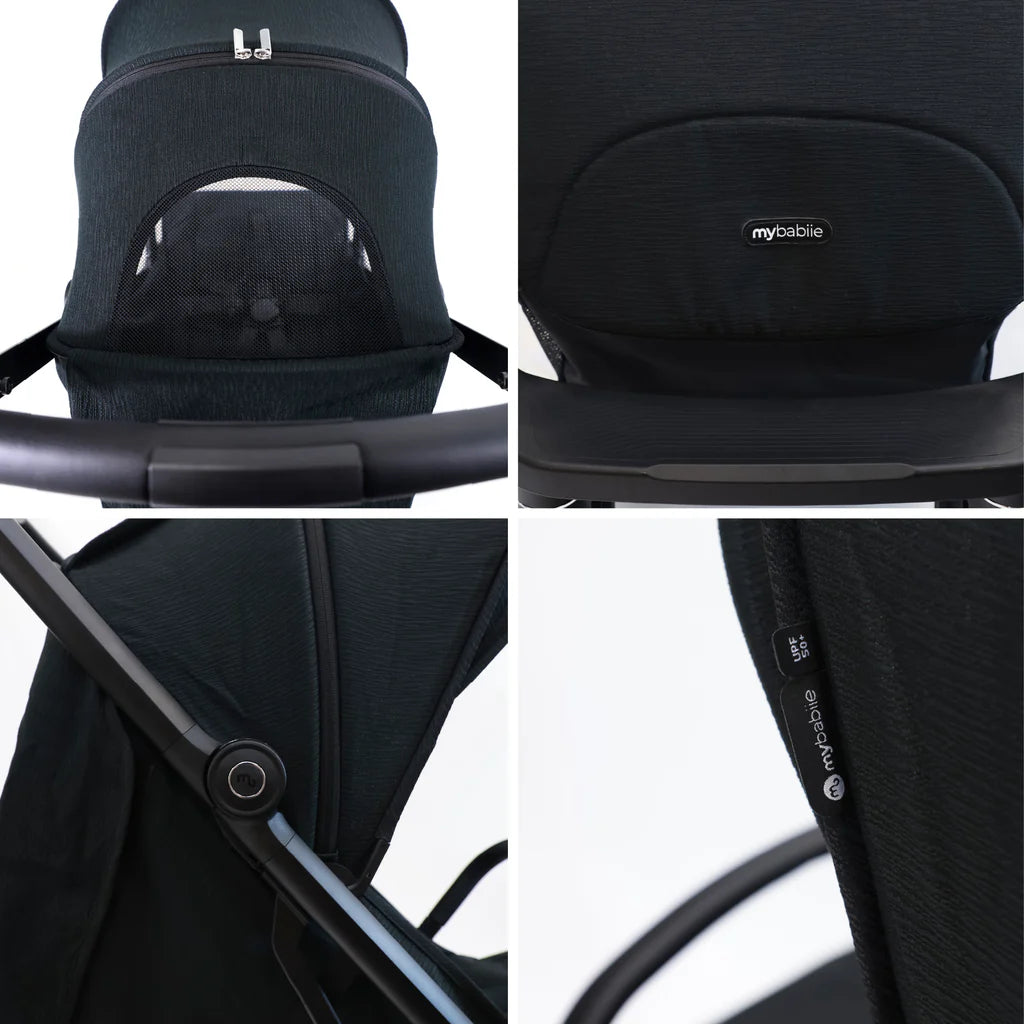MBX7 PLUS Auto Fold Stroller - Black