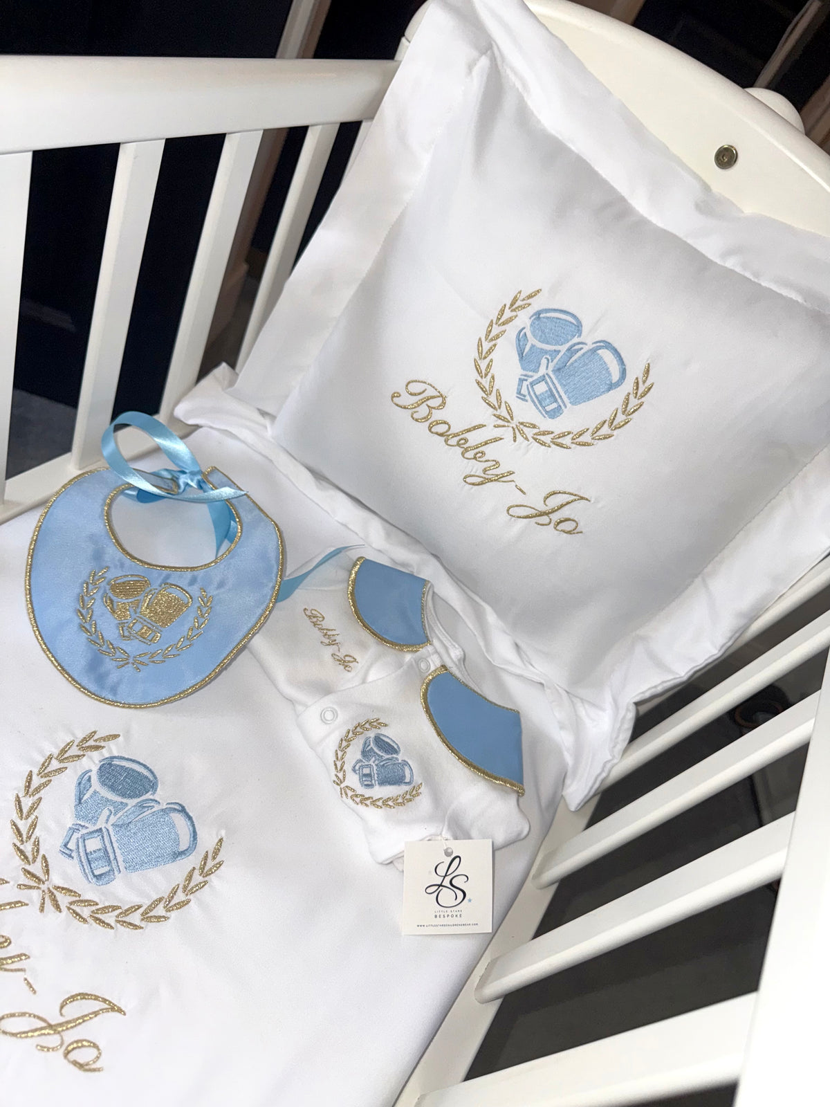 MADE TO ORDER  The Little Champion Luxe Set | Personalised Baby Boy Gift Set