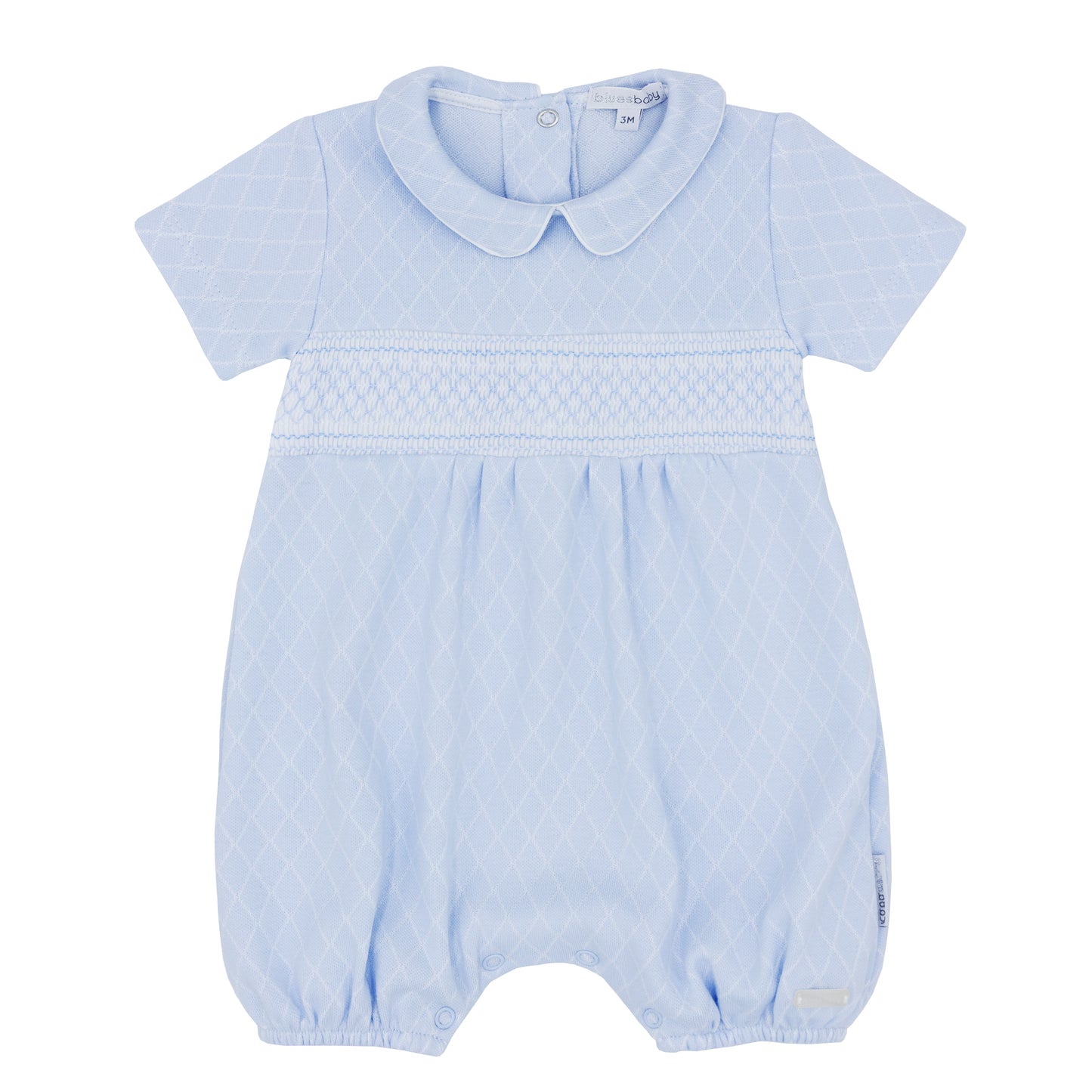 Blues Baby Boys Shortie Romper with Smocking