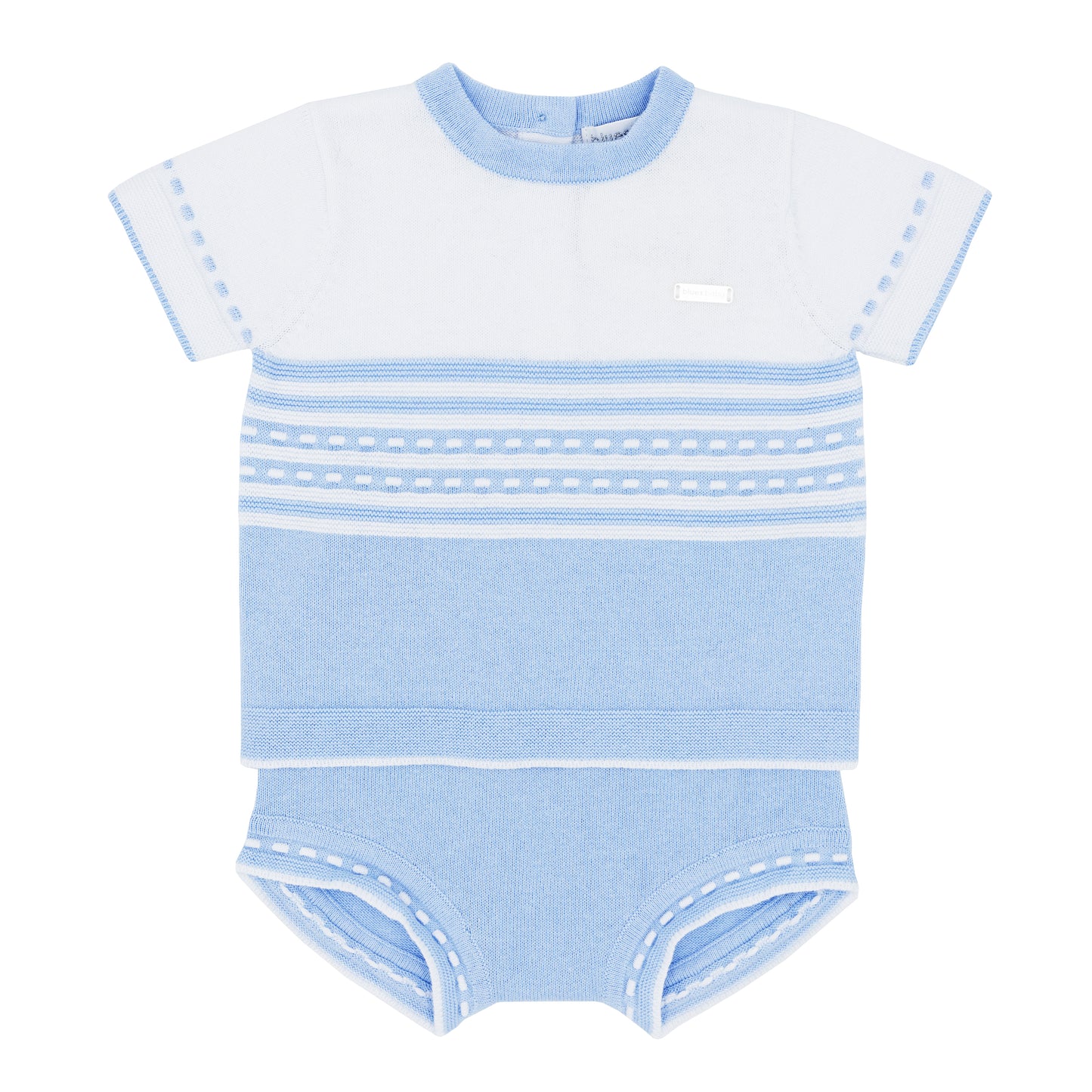Blues Baby Boys Blue Knitted Round Neck Two Piece